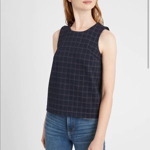 - Banana Republic plaid crop shell shirt size small